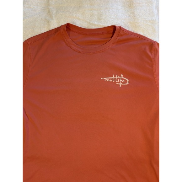 Reel Life Men's Long‎ Sleeve Sun Ray Defender Series T-Shirt Coral Size L EUC - Picture 7 of 9